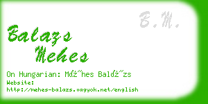 balazs mehes business card